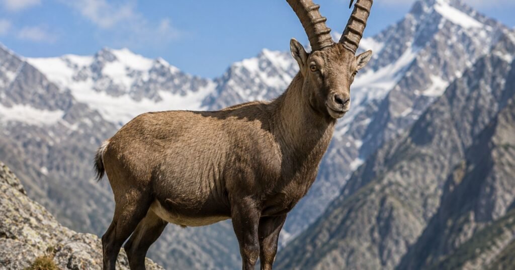 Alpine Ibex longhorn horn