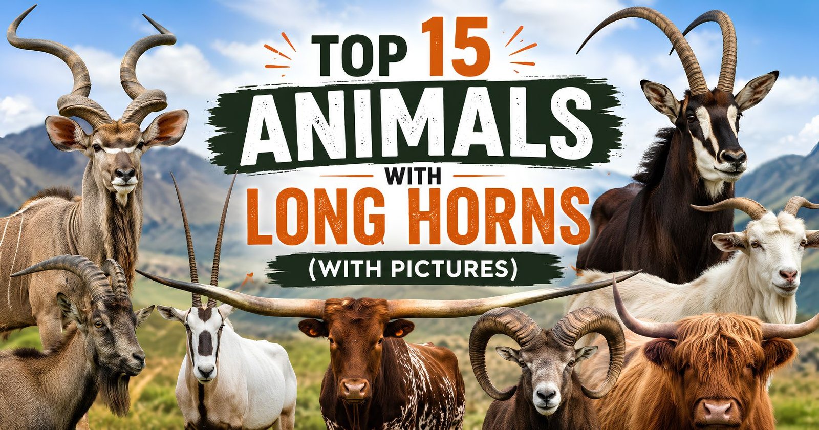 Animals with Long Horns