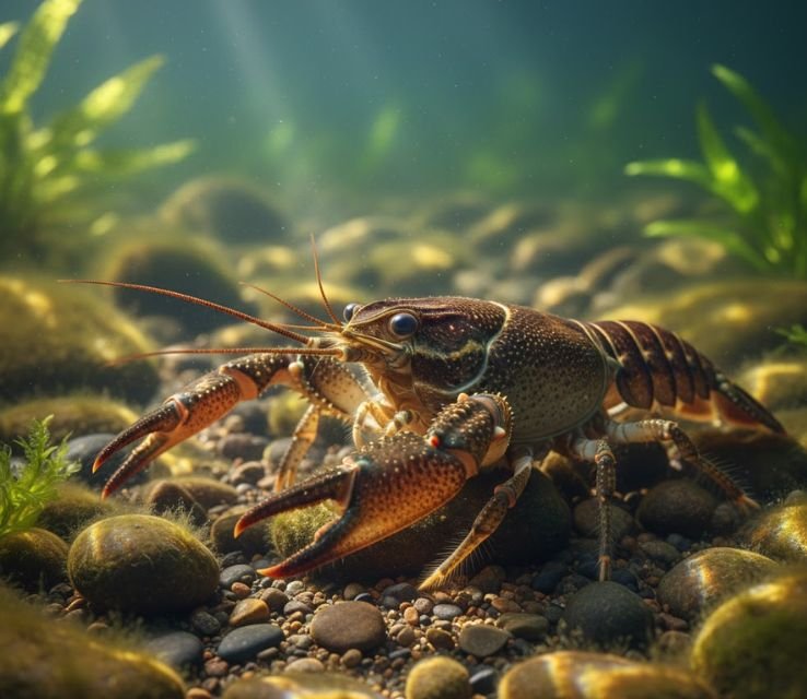Belted crayfish Live in River