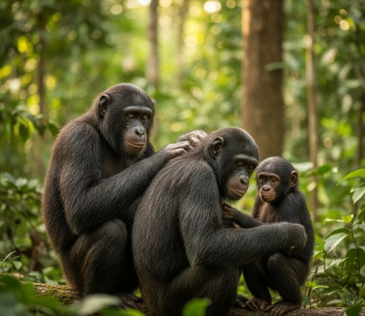 Bonobos animals with two legs