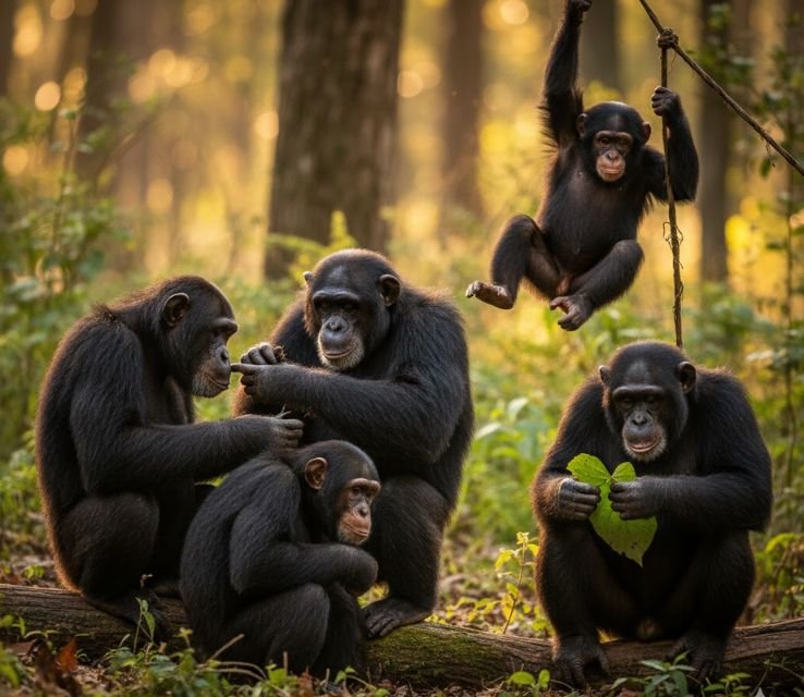 Chimpanzees bipedal animals