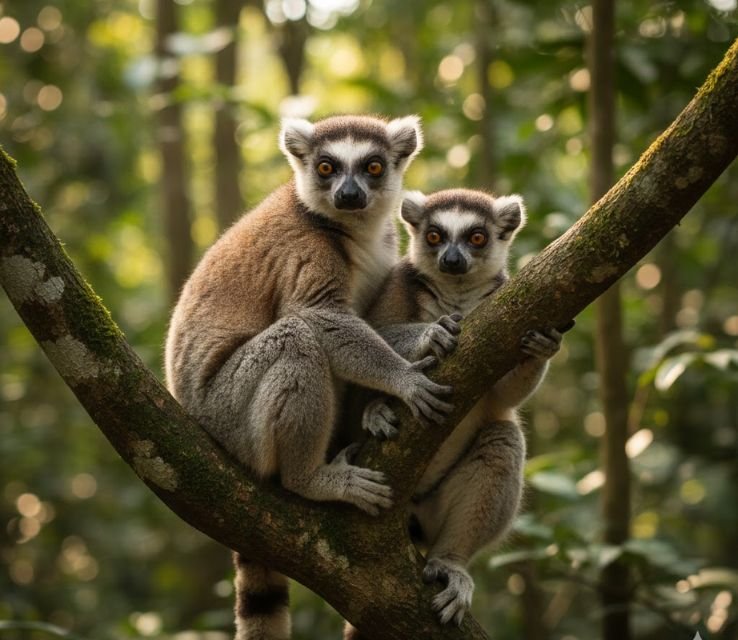 Common brown lemurs Arboreal Animals