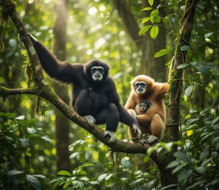 Gibbons two legs animals
