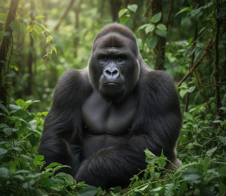 Gorillas animals with two legs
