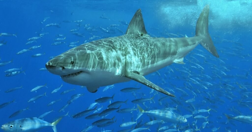 Great White Shark animals that eat a lot,