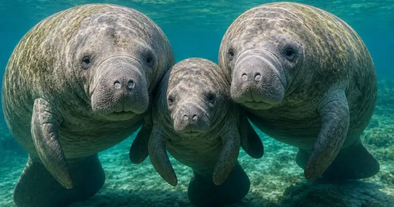 Manatee chill animals