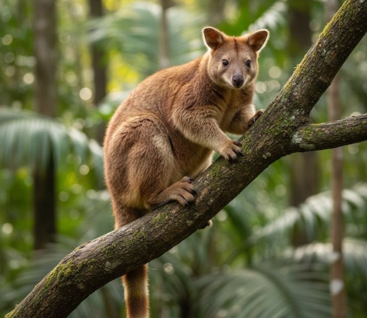 Matschie’s tree kangaroo Arboreal Animals