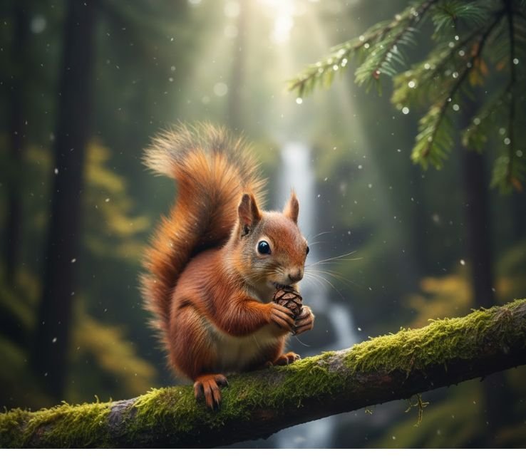 Red Squirrel Animals That Eat Seeds