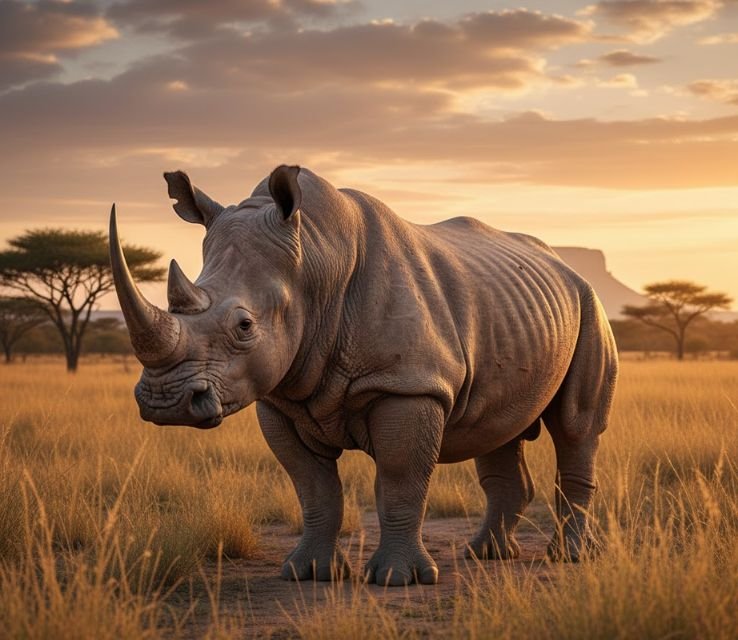 Rhinoceros animals with 3 toes