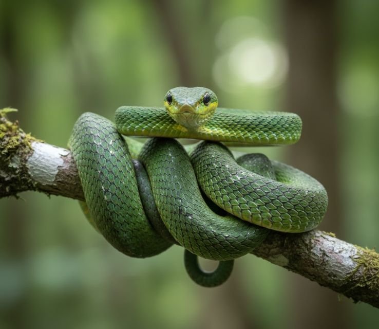 Rough green snake Arboreal Animals