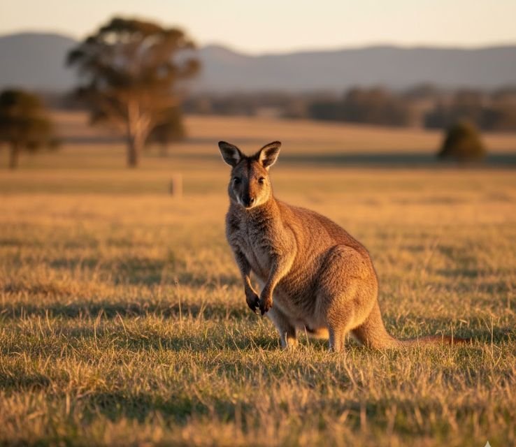 Wallaby animal with two legs