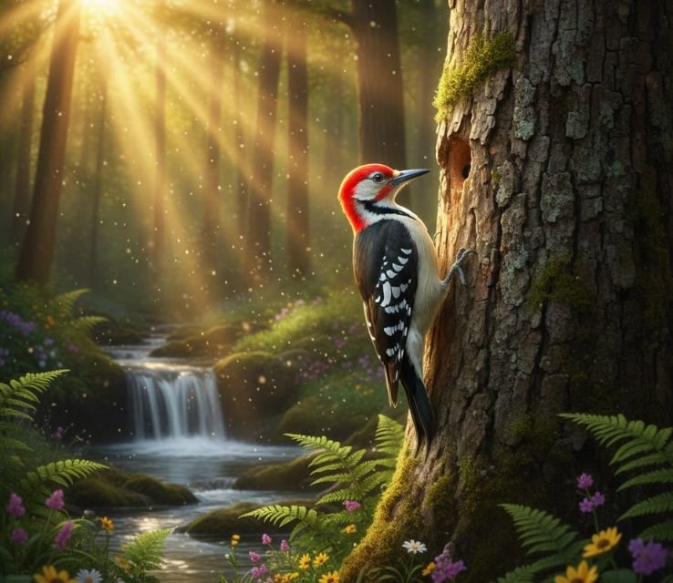 Woodpecker Animals That Eat Seeds