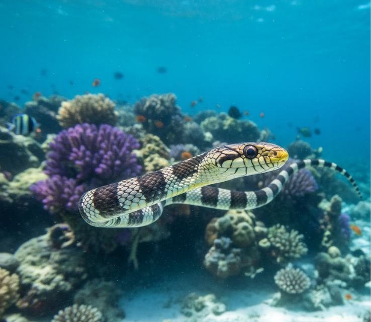 Yellow-Lipped Sea Krait world's most dangerous animal
