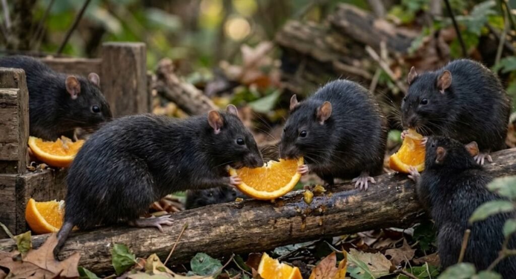 Black Rats That Eat Oranges