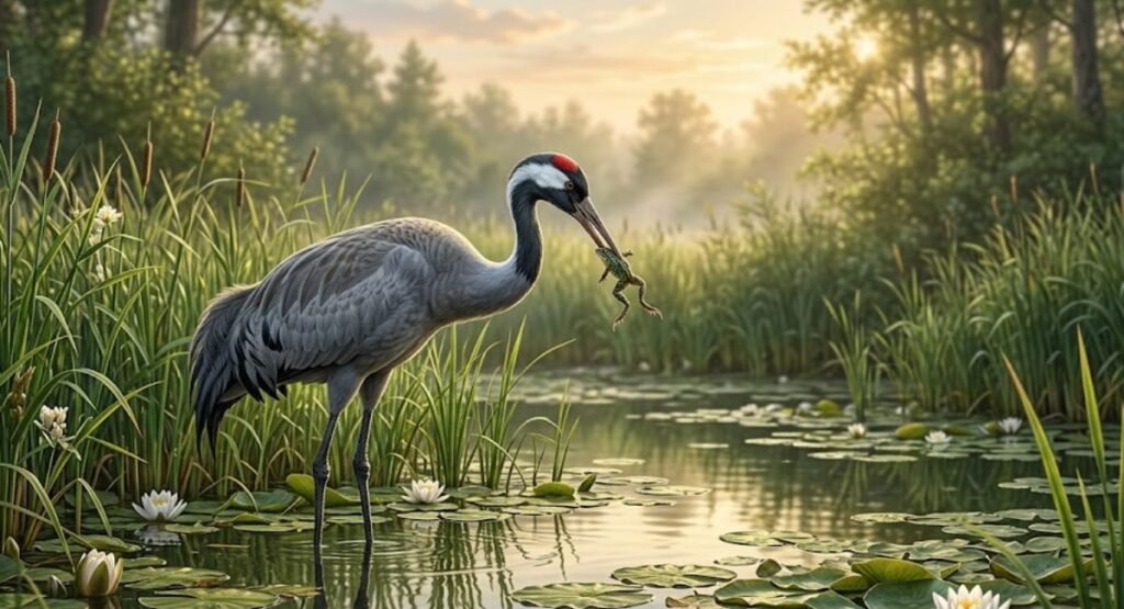 Cranes That Eat Frogs