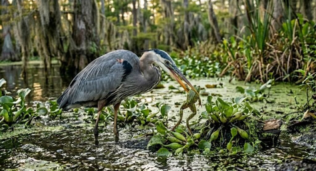 Herons That Eat Frogs