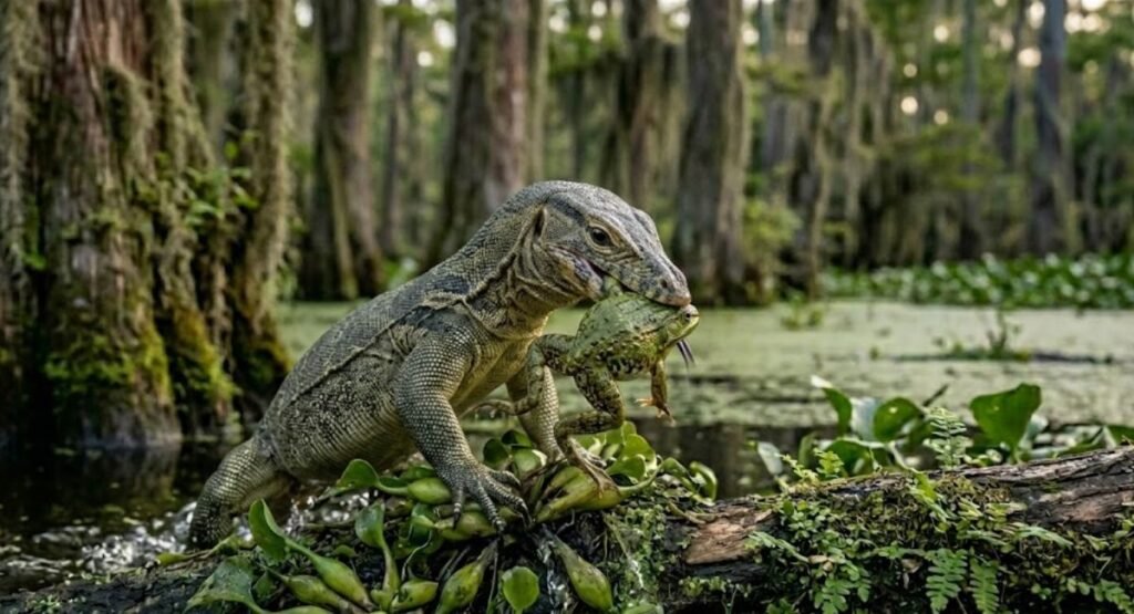 Monitor lizards That Eat Frogs