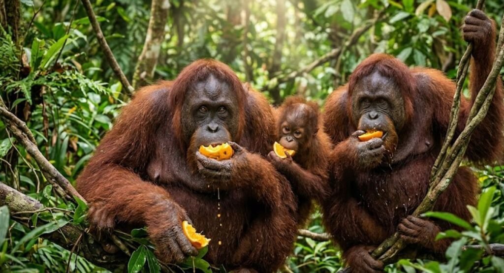 Orangutans That Eat Oranges