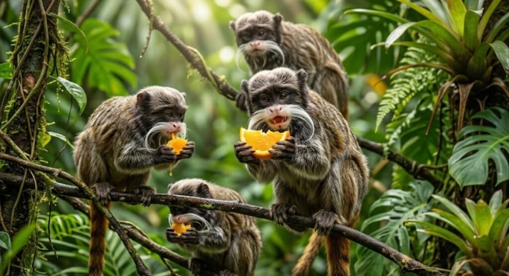 Tamarins That Eat Oranges