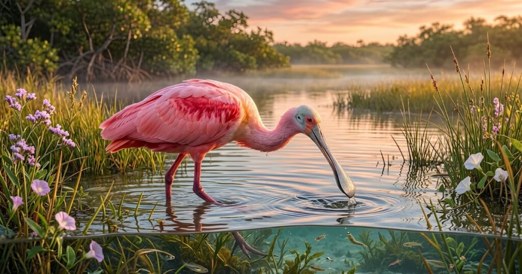 Roseate Spoonbill long neck birds names