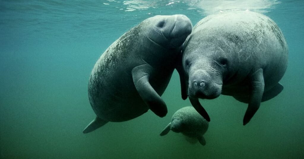 west indian manatee a Muscular animal