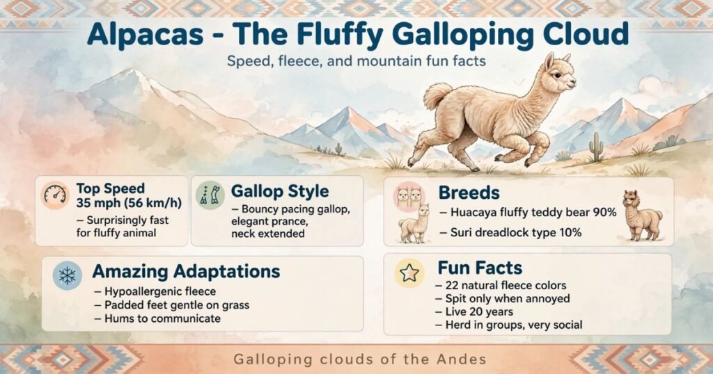Alpacas which animals gallop