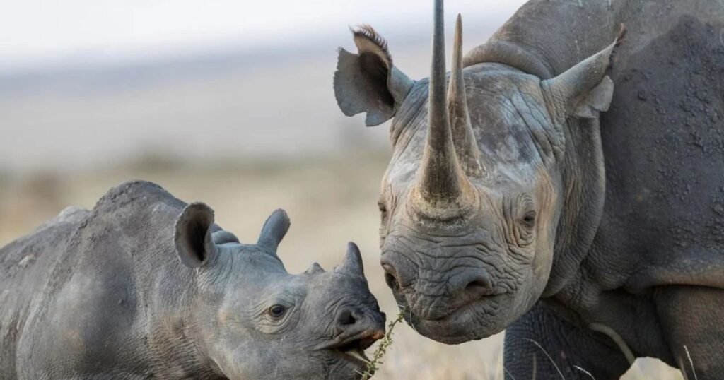 Black Rhinoceros independent mamamal
