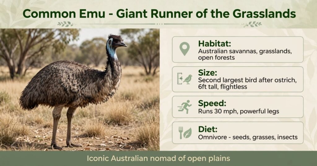 Common Emu temperate grasslands animals
