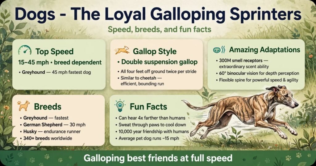 Dogs 5 animals that gallop