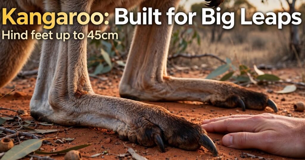 Kangaroo animals with big feet