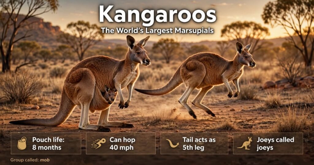 Kangaroos marsupial