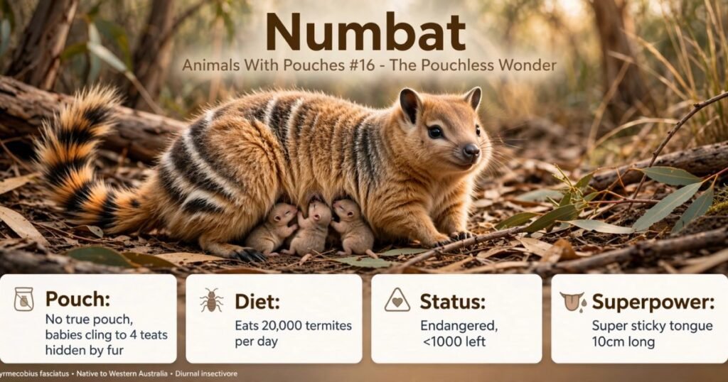 Numbat animals with pouches
