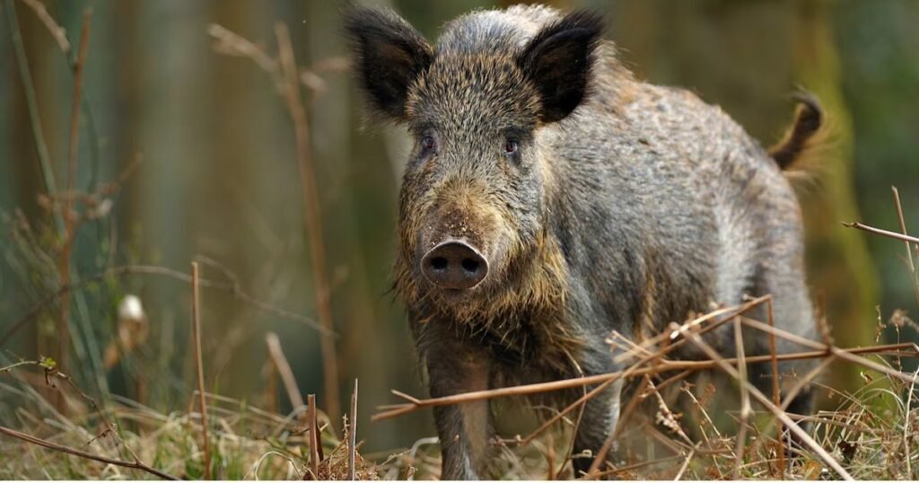 Wild Boar animal that eats corn