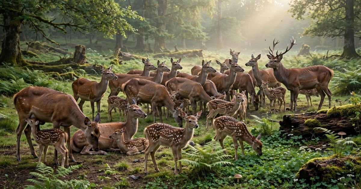 Deer social behavior in animals