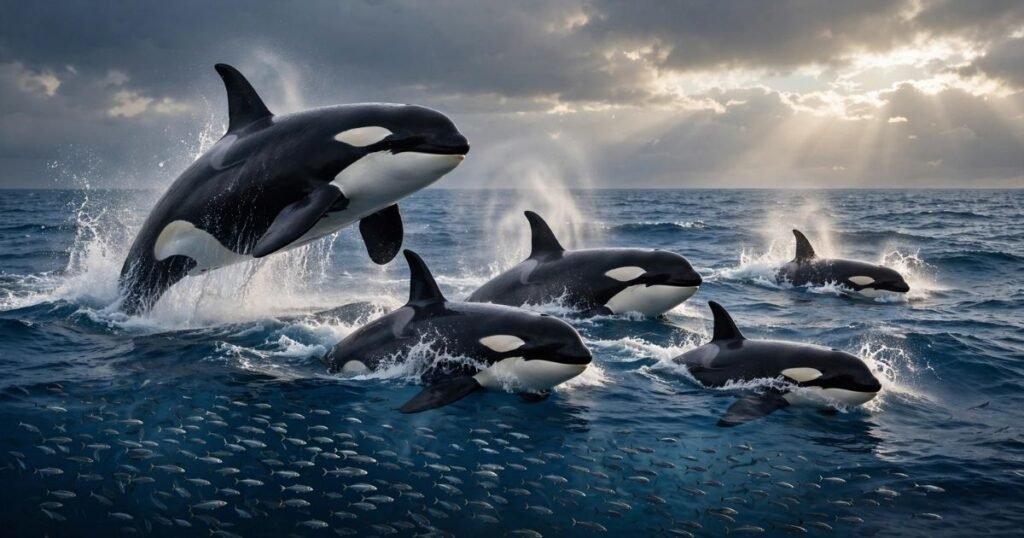 Killer WhalesOrcas animals that live in groups are called