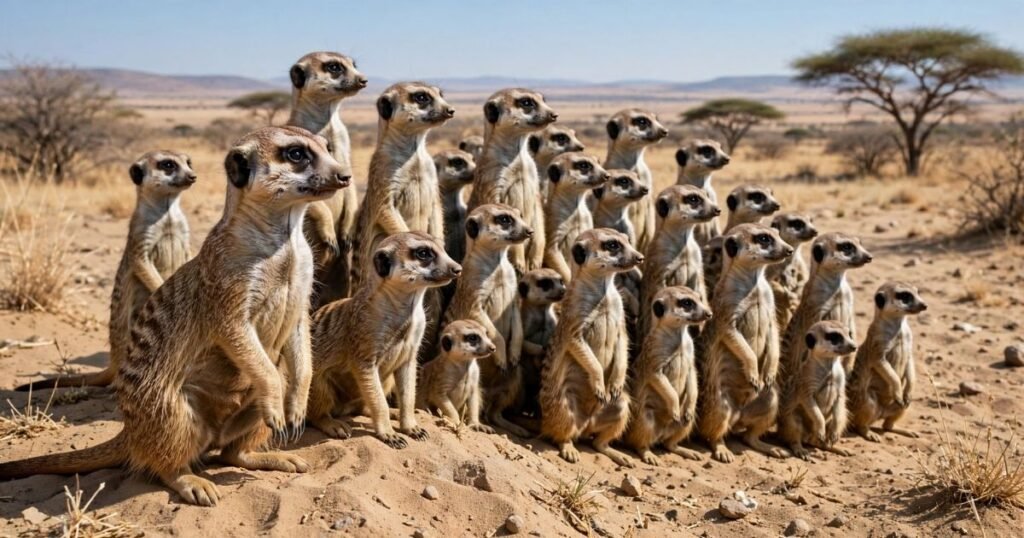 Meerkats community of animals